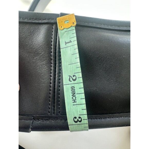 Vintage Coach Classic Lunch Box Top Handle Black Leather Shoulder Bag 9991 - Picture 12 of 14